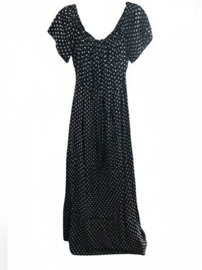 Navy Blue Polka Dot Dress